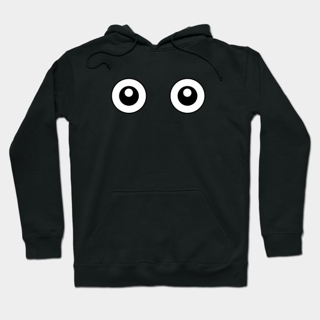 Scared Cartoon Eyes in the Dark Hoodie by XOOXOO